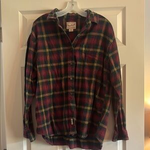 Woolrich Red and Green Relaxed Button Down Shirt